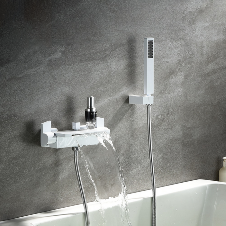 Mitigeur de bain mural blanc, Biggo