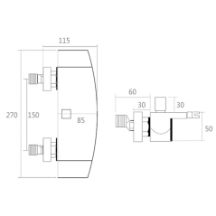 Mitigeur Mural Noir Xilor : Cascade Élégante et Design Moderne pour Votre Bain