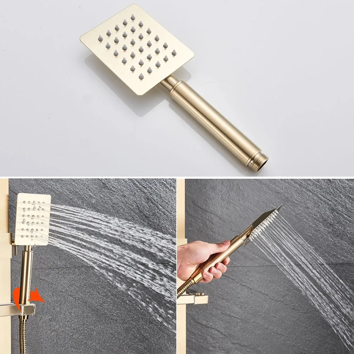 Colonne bain douche murale dorée, Dénio