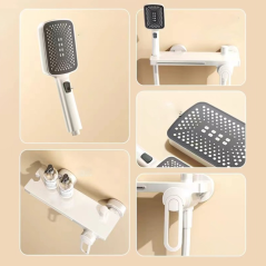 Mitigeur Mural Lérida : Cascade Relaxante et Design Blanc pour Votre Salle de Bain