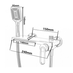 Mitigeur Mural Lérida : Cascade Relaxante et Design Blanc pour Votre Salle de Bain