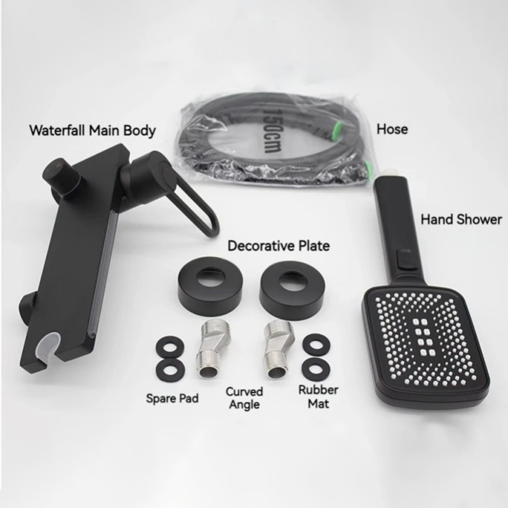 Mitigeur de bain mural noir, Tito Mitigeur de bain mural noir, Tito