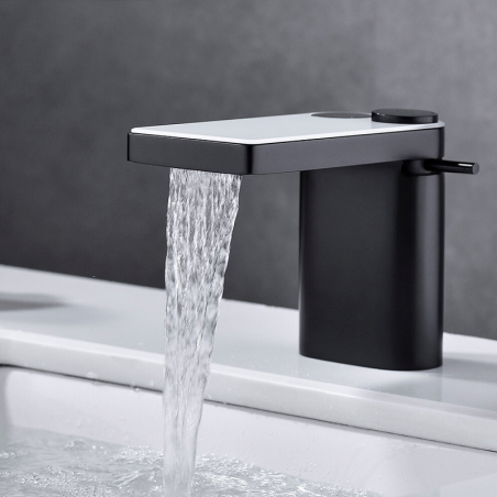 Cuela : Mitigeur Lavabo Noir High-Tech avec Affichage Température Innovant