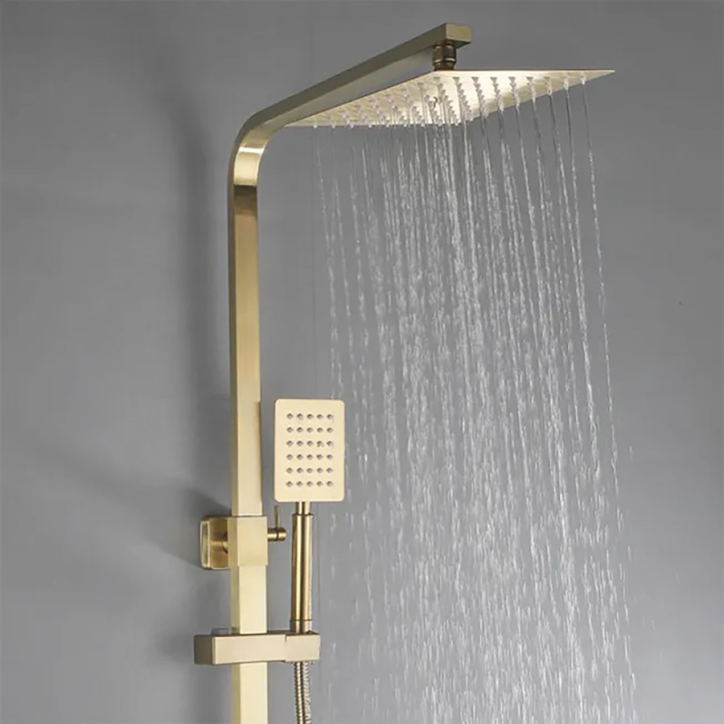 Colonne bain douche murale dorée, Dénio