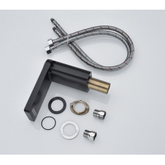 Cuela : Mitigeur Lavabo Noir High-Tech avec Affichage Température Innovant