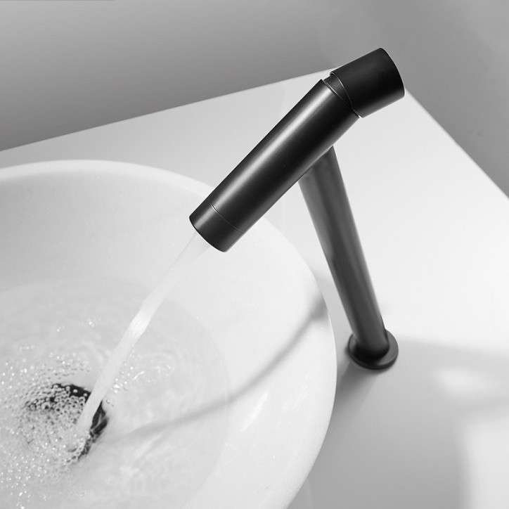 Robinet mitigeur de lavabo surélevé noir, Kyo