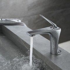 Robinet mitigeur lavabo chrome, Cyrius