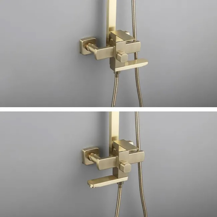 Colonne bain douche murale dorée, Dénio