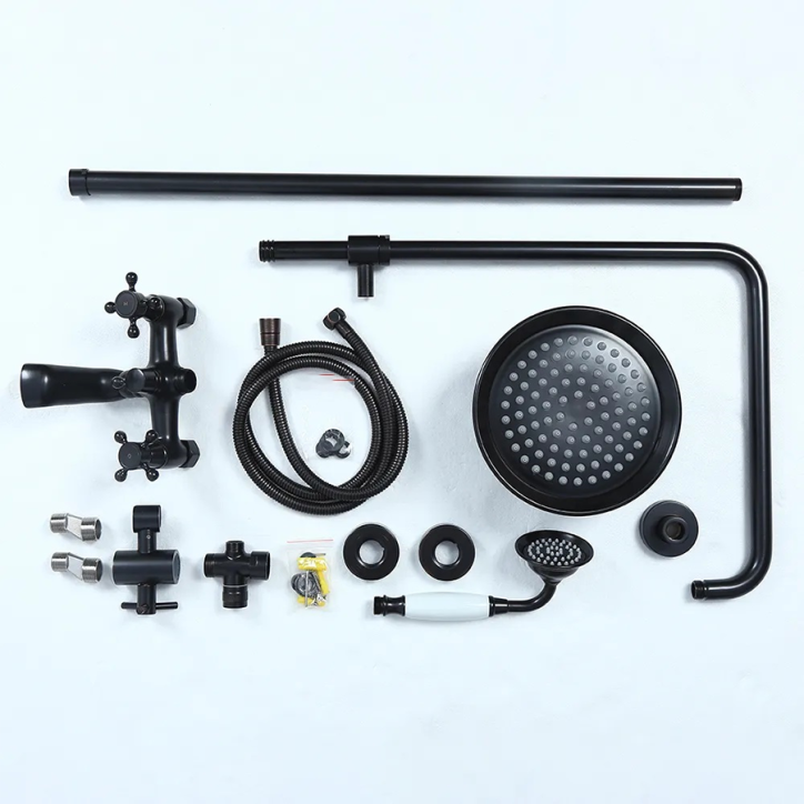 Colonne bain douche noire rétro, Pize Colonne bain douche noire rétro, Pize