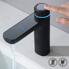 Mitigeur lavabo électronique noir, Versus