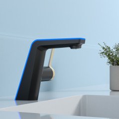 Mitigeur robinet vasque led noir, Coloss