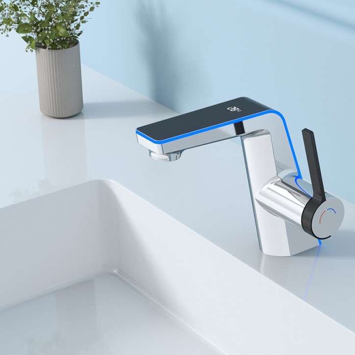 Robinet mitigeur vasque led chrome, Noche