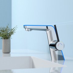 Mitigeur LED chromé : Élégance, innovation et économie pour votre salle de bain