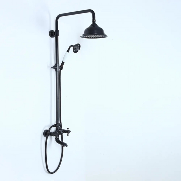 Colonne bain douche noire rétro, Pize Colonne bain douche noire rétro, Pize