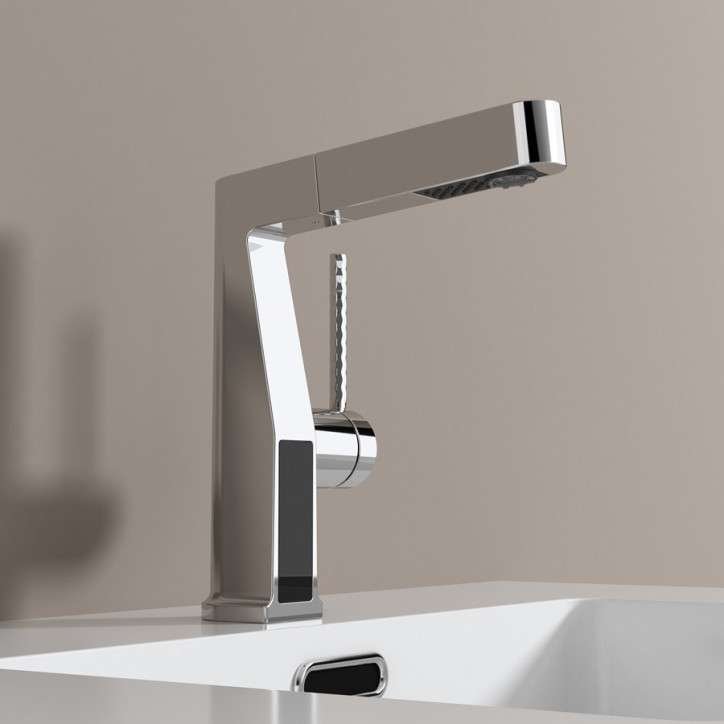 Mitigeur led de lavabo chrome, Brunus