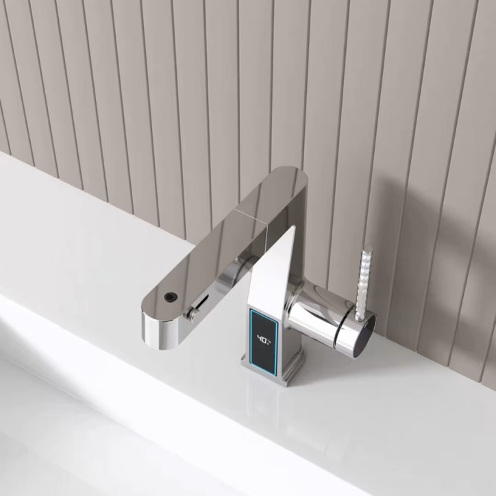 Mitigeur led de lavabo chrome, Brunus