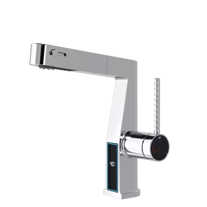 Mitigeur led de lavabo chrome, Brunus