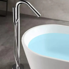 Cuba - Mitigeur de baignoire îlot chrome : design, qualité et élégance