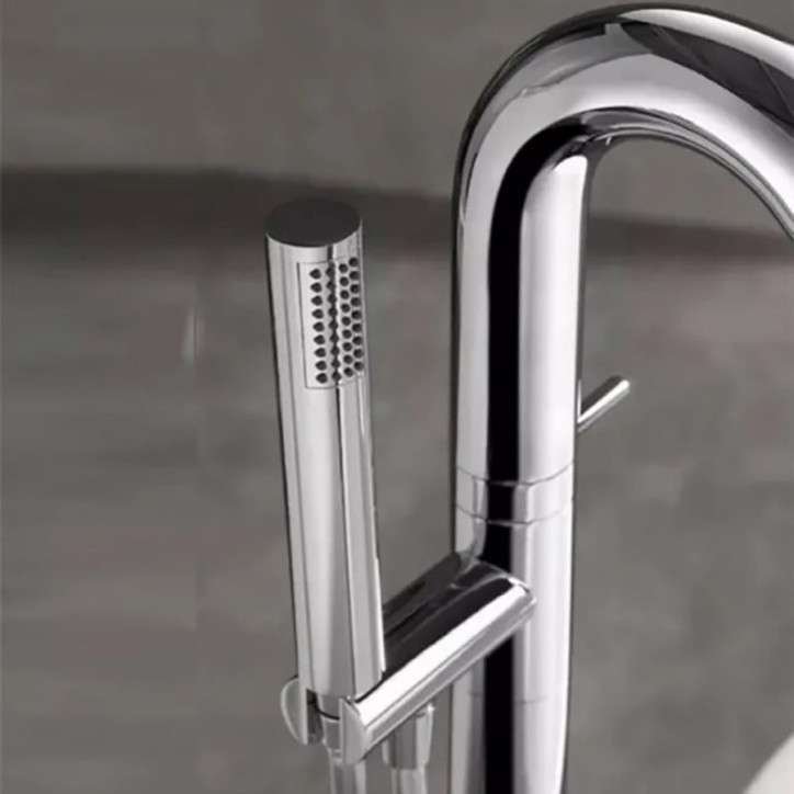 Robinet mitigeur de baignoire sur pied ilot chrome, Cuba