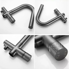 Mitigeur Murcie Gun Métal : Élégance Moderne et Confort pour votre Bain