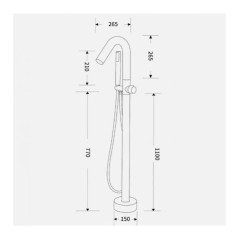 Mitigeur Bracchi Noir Mate : Design Moderne et Luxe pour Votre Salle de Bain