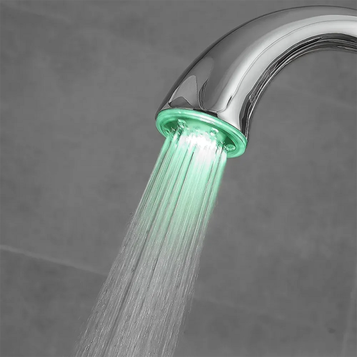 Robinet mitigeur led de baignoire pose au sol chrome, Alost