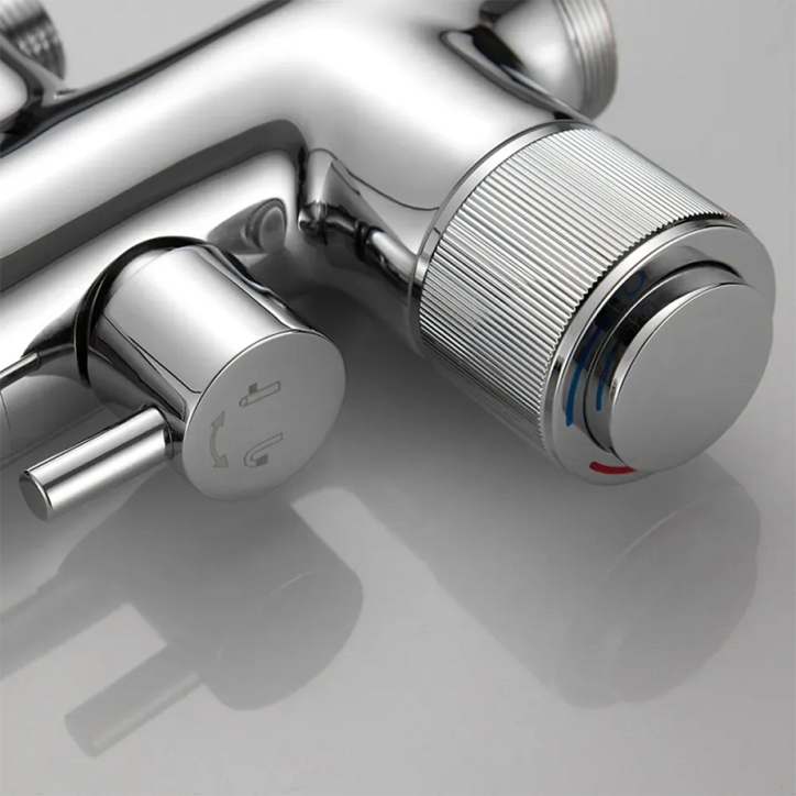 Robinet mitigeur led de baignoire pose au sol chrome, Alost