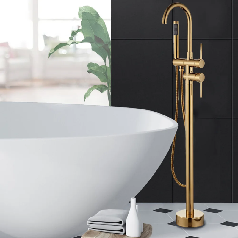 Mitigeur Liaty Doré : Luxe et Élégance pour une Salle de Bain Moderne