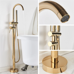 Mitigeur Liaty Doré : Luxe et Élégance pour une Salle de Bain Moderne