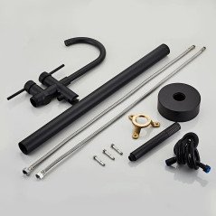 Mitigeur Îlot Noir Laps : Design Moderne et Durabilité pour Votre Bain