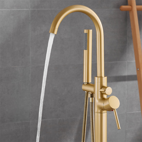 Robinet mitigeur de baignoire au sol bronze, Salidad