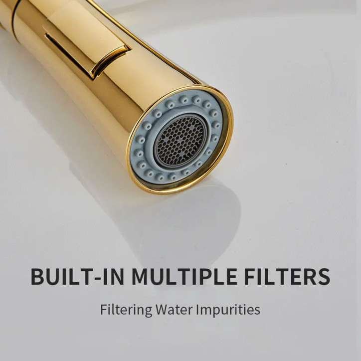 Robinet mitigeur évier cuisine doré, Lord