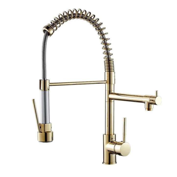 Robinet de cuisine mitigeur doré, Diam's