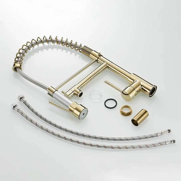 Robinet de cuisine mitigeur doré, Diam's