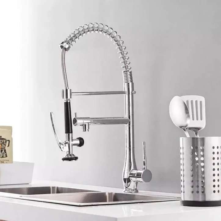 Robinet mitigeur évier de cuisine chrome, Calor