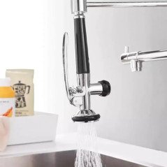 Mitigeur Calor : Robinet chrome design avec douchette extractible 2 fonctions