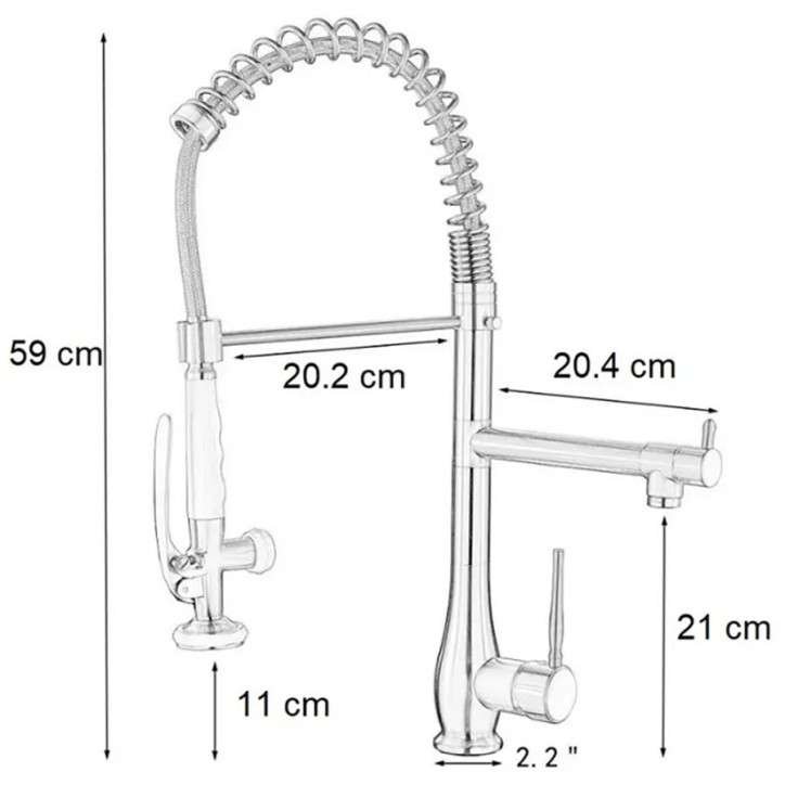 Robinet mitigeur évier de cuisine chrome, Calor