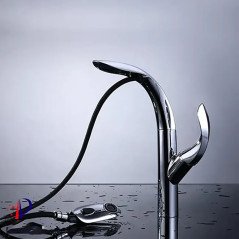 Mitigeur de cuisine surélevé chrome, Musle