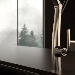 Mitigeur cuisine gun métal : Élégance, douchette 3 fonctions, 582 mm