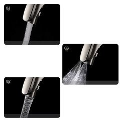 Mitigeur cuisine gun métal : Élégance, douchette 3 fonctions, 582 mm