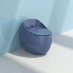 Toilette sans bride monobloc, bleu