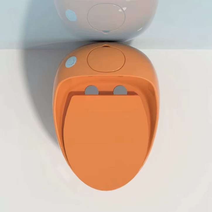 Toilette monobloc sans bride, orange