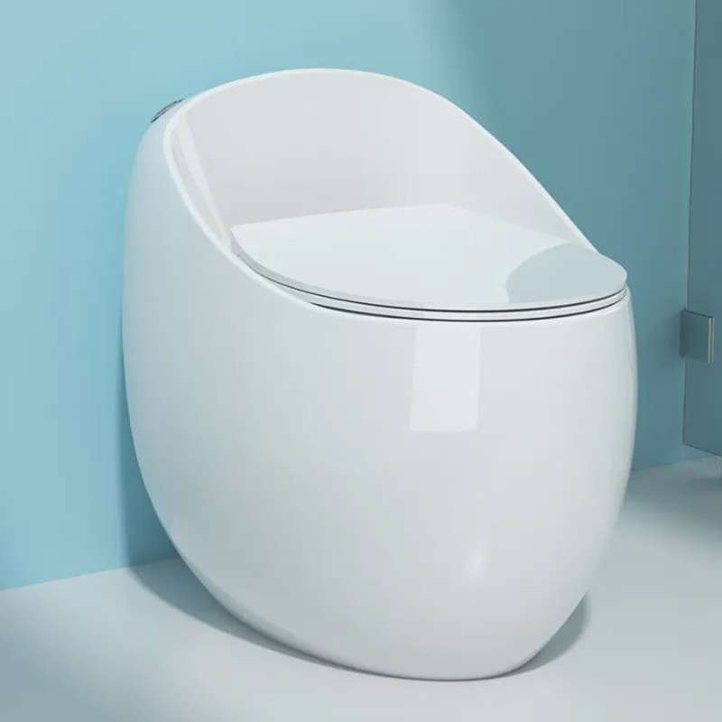 Toilette blanc monobloc sans bride, design chic, chasse éco 3/6L – Moderne