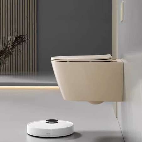 Toilette suspendu élégant avec bâti mural inclus et chasse éco 3/6L