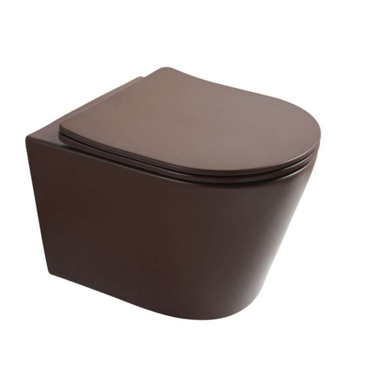 Toilette suspendu, sans bride, bâti inclus, chasse 3/6L