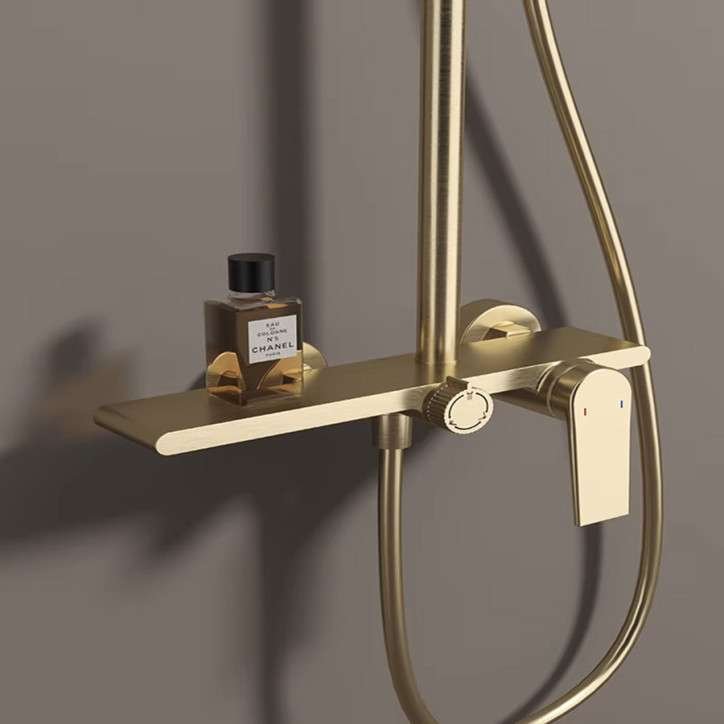 Colonne de douche mitigeur doré, Laika