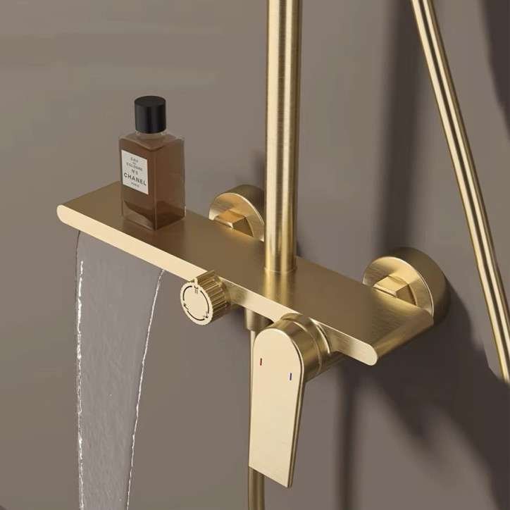 Colonne de douche mitigeur doré, Laika