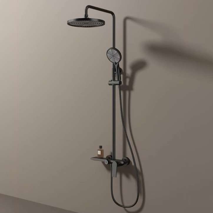 Colonne de douche avec mitigeur, gris, Corsica