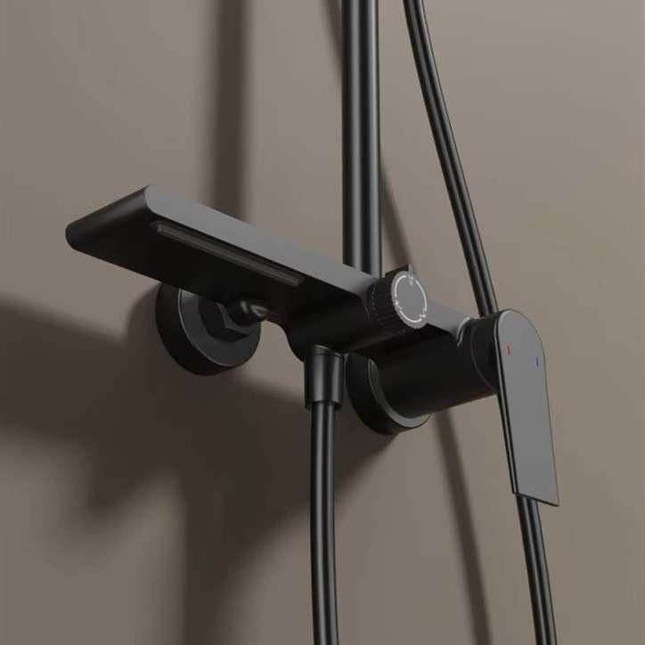 Colonne de douche avec mitigeur, gris, Corsica