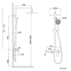 ✨ Colonne de Douche Dorée – Élégance, Confort et Luxe au Quotidien !